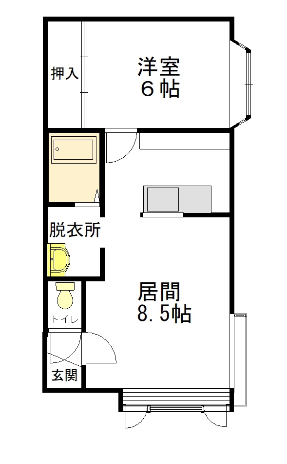 エスパニア8B105間取図