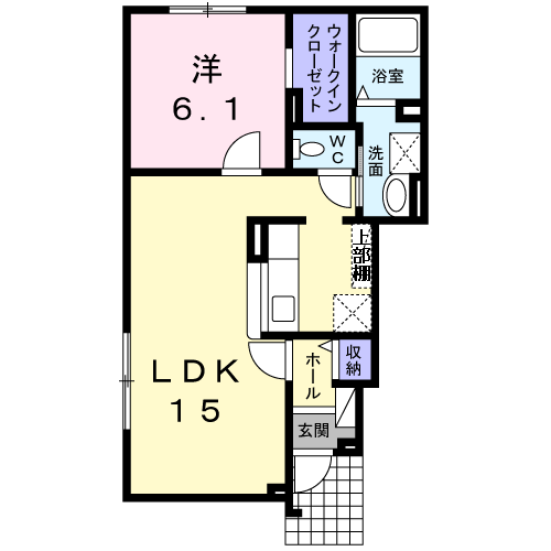 グランボヌールⅢ101間取図