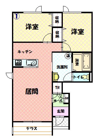 ALBIOⅡ101間取図