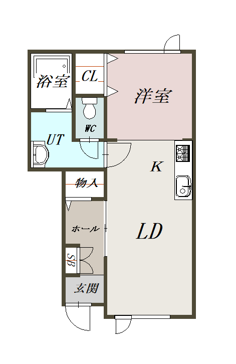 Ｃｈｏｕｅｔｔｅ豊岡Ⅰ１０２間取図