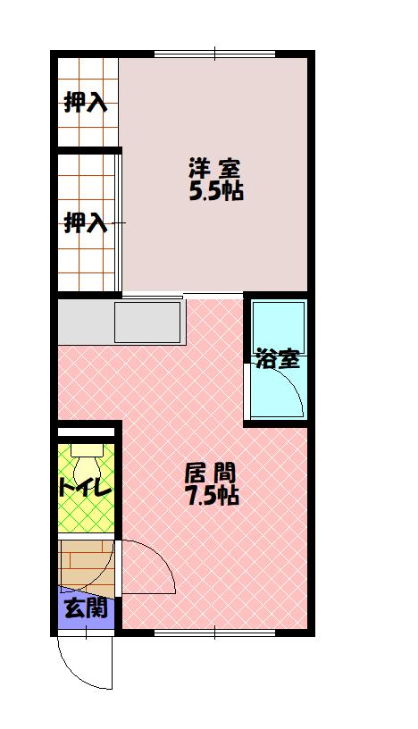 豊岡８・２ハイツ16間取図