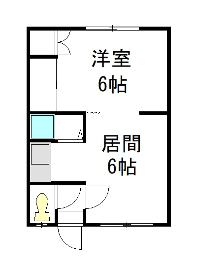 新富11ハイツ102間取図