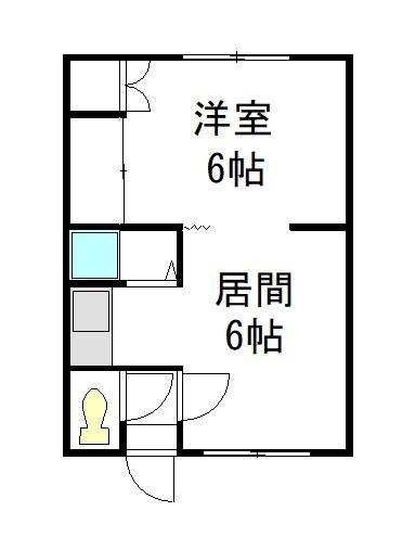 新富11ハイツ202間取図