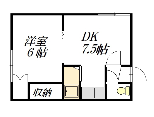 テラスハウス忠和205間取図