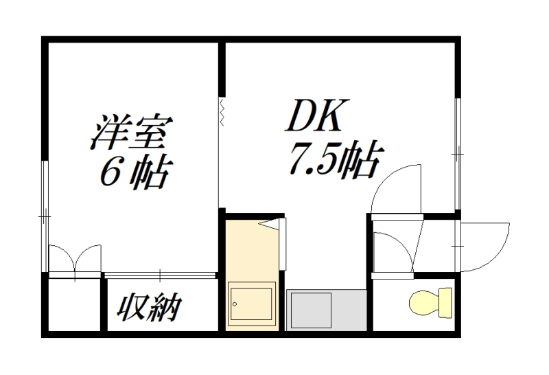 テラスハウス忠和102間取図
