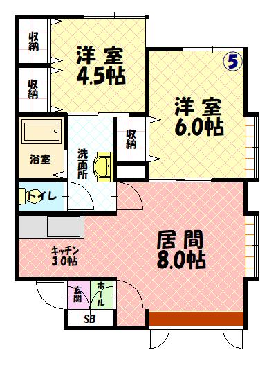 サイレンスコートＢ１０５間取図