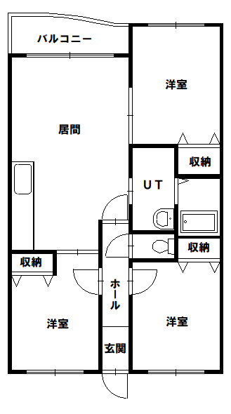 イーストリッチ7.4306間取図