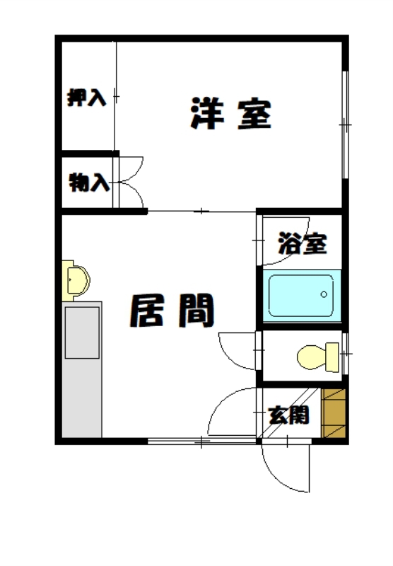 早川コーポ2A間取図
