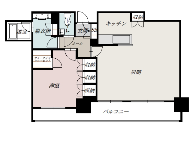 プレミスト旭川ザ・タワー６０２間取図