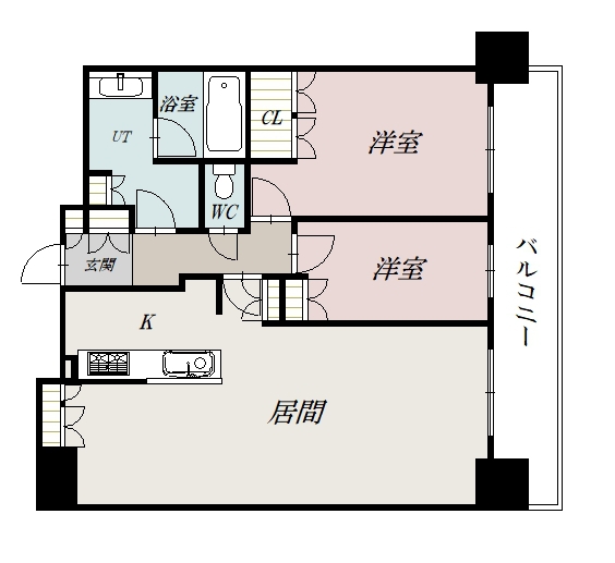 プレミスト旭川ザ・タワー７０５間取図