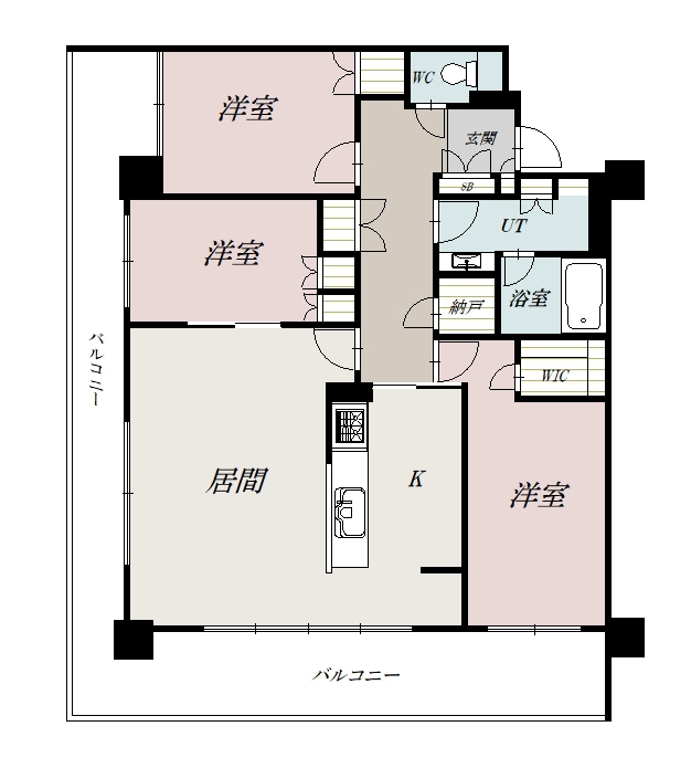 プレミスト旭川ザ・タワー406間取図