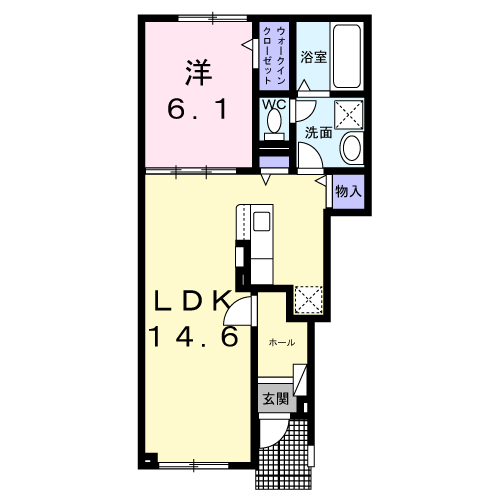 ロッツ クレインⅠ102間取図