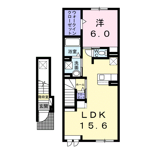 デール204間取図