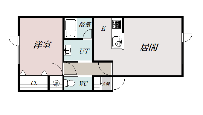 アムアージュ１０２間取図