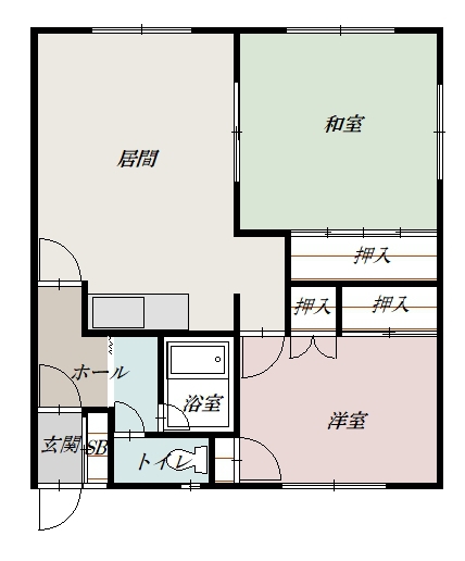 コーポ小林２階奥間取図