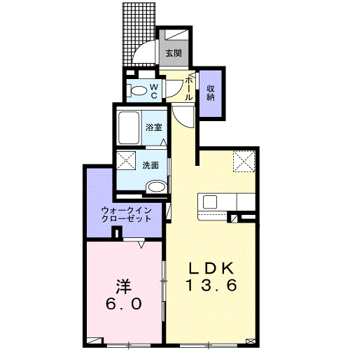 オーク サイド パレスⅡ102間取図
