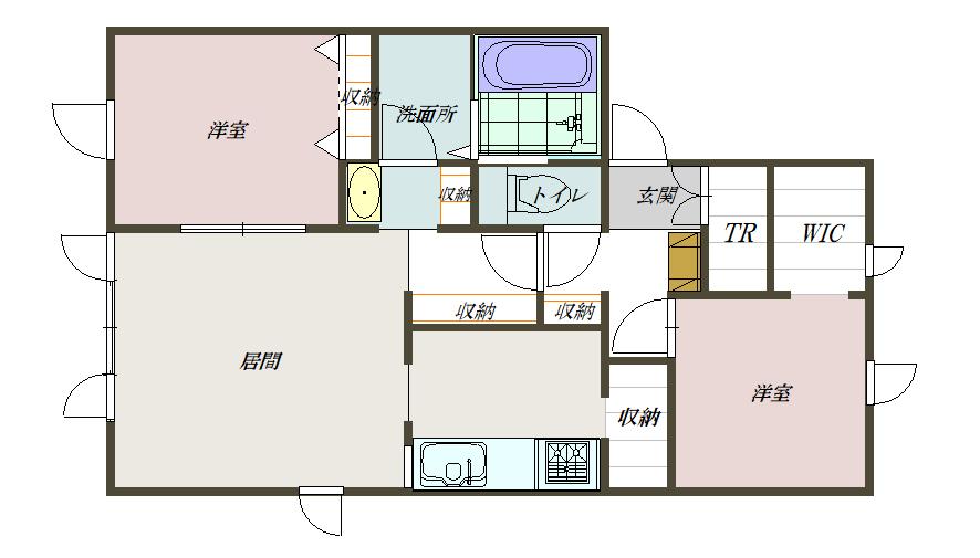 ＢＬＵＥ　ＮＯＴＥⅡ　ＲＹＯＫＫＥＮＢ１間取図
