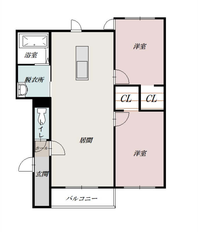 ネージュ・レジェール302間取図