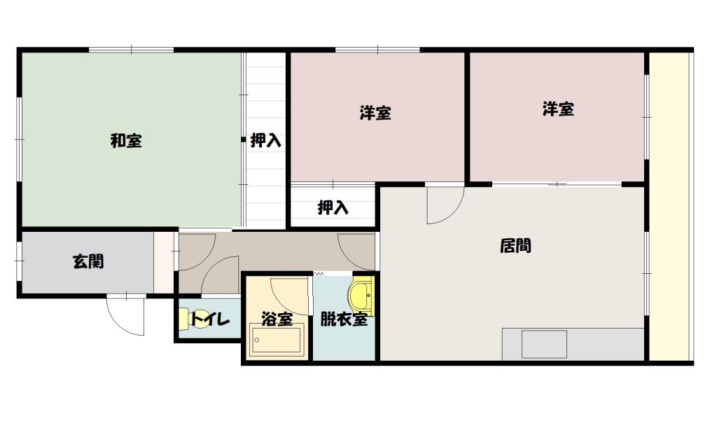石川マンション301間取図
