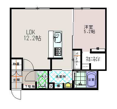 Ａｒｅｘ　Ｌｉｎｃｌｅ　Ⅰ２－Ｃ間取図