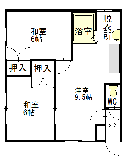 ふぁすとハウス201間取図