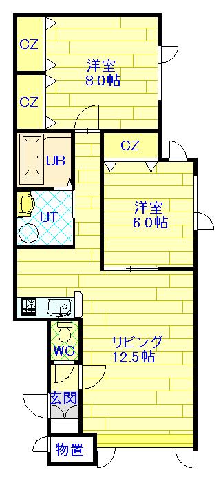 Lavita豊岡202間取図