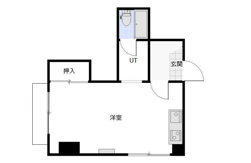 道央しあわせハイツ　７ーＨ号室7-H間取図