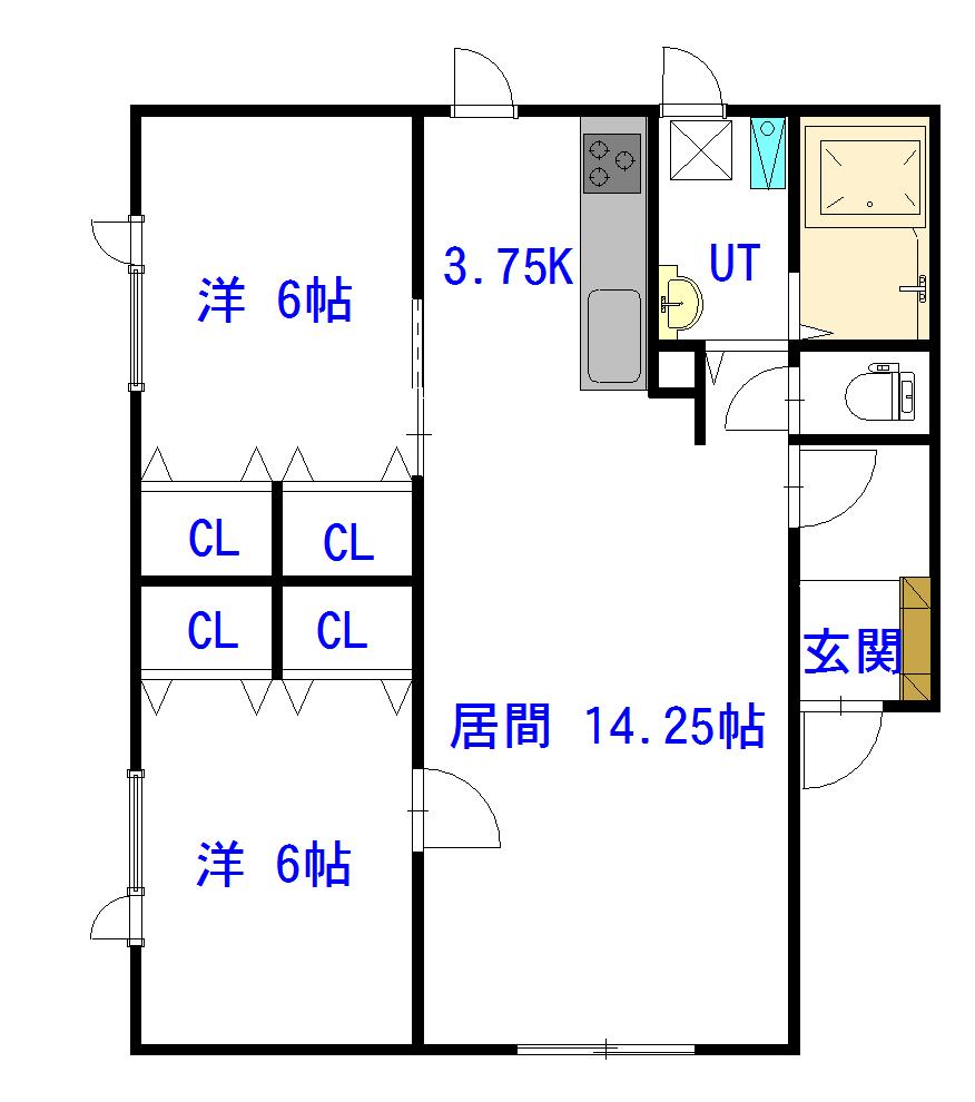 グランビュー4.4201間取図