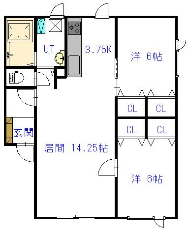 グランビュー４．４102間取図
