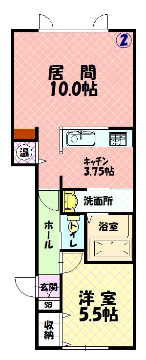 イーストコート１０２間取図