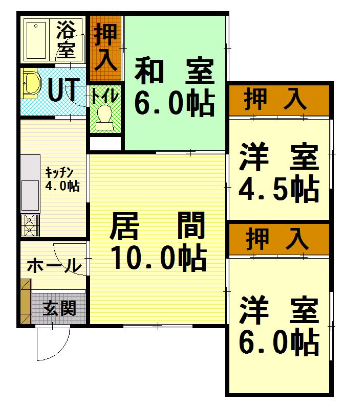 パークヒルズ１３．３２０３間取図