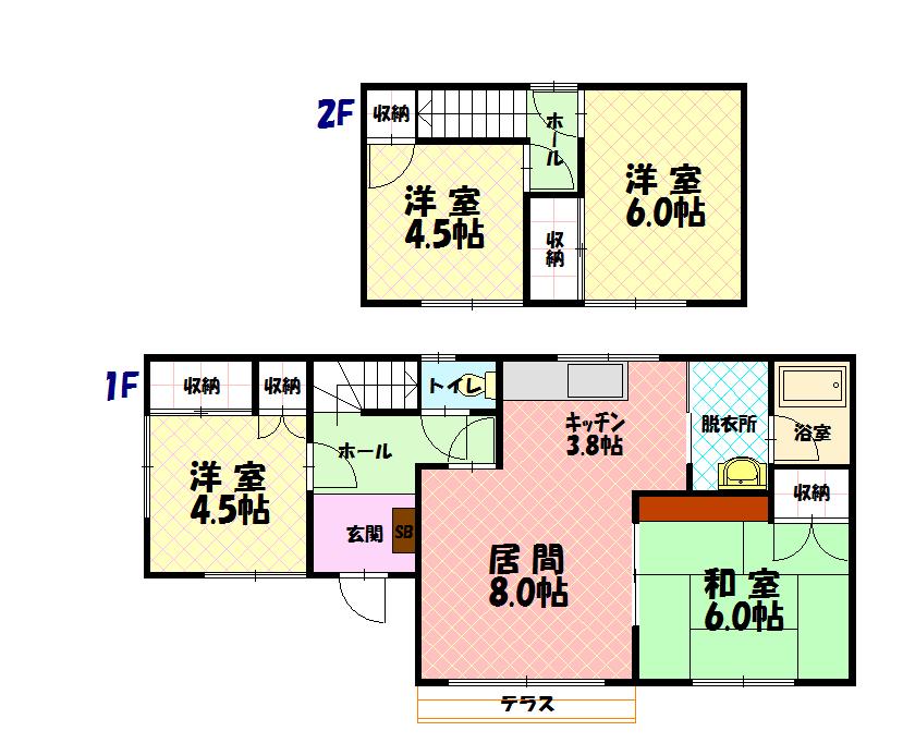 神楽岡十一条７丁目借家　①-間取図