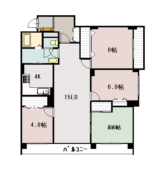 ラポール６条　６０３号室603間取図