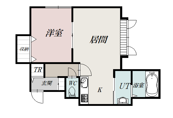 ヴェルヒュッテ名寄大学前203間取図