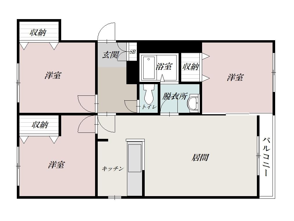 ユッセシャトー201間取図