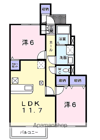 アレッサ104間取図