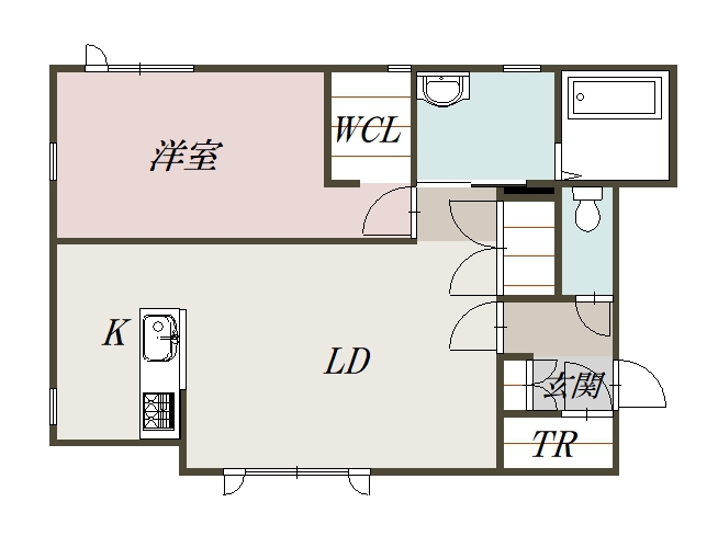 ハスコートたかすⅤ・Ⅰ１０１間取図