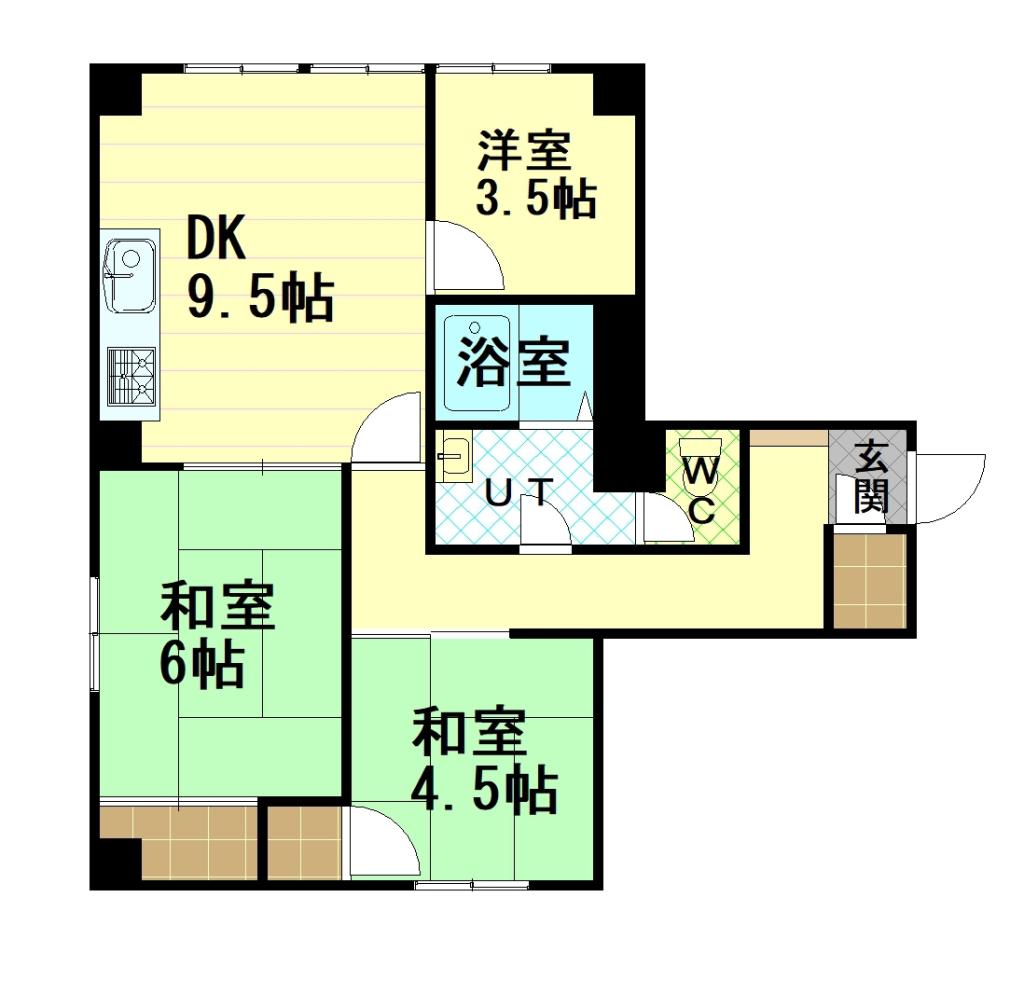 シルバーハイツ403間取図
