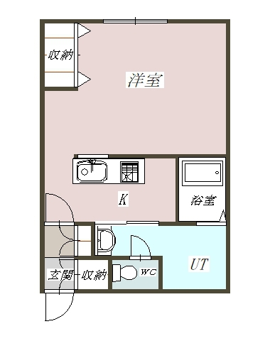 キューブⅥ201間取図