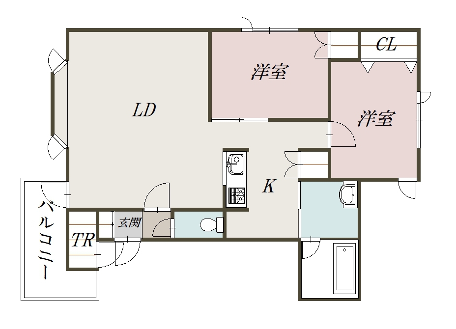 ヴィンミューレ２０３間取図