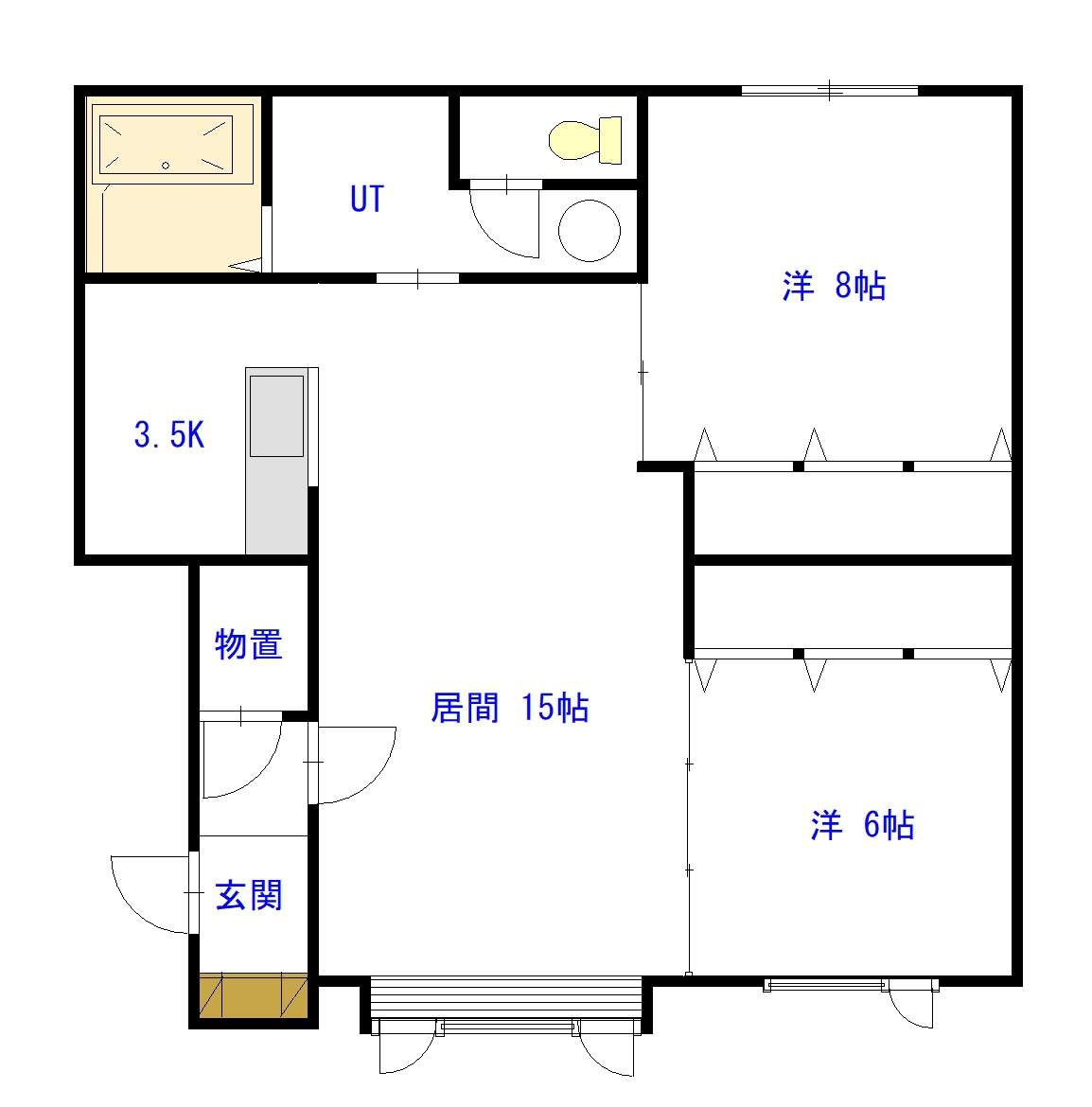 からふるやＢ205間取図