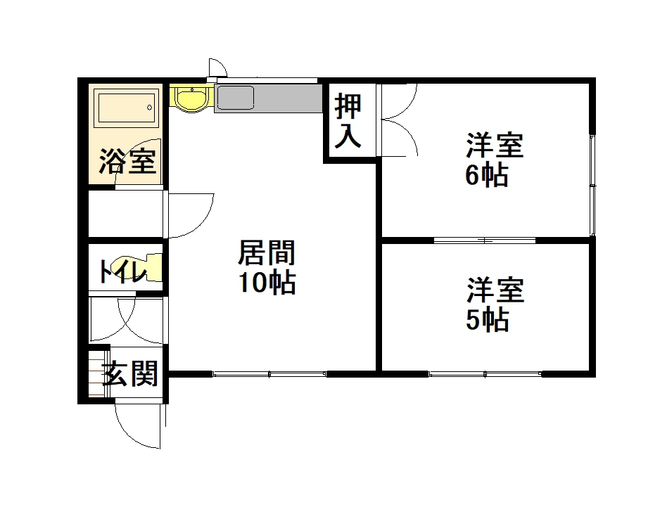 第3ハウスカワゾエ2A間取図