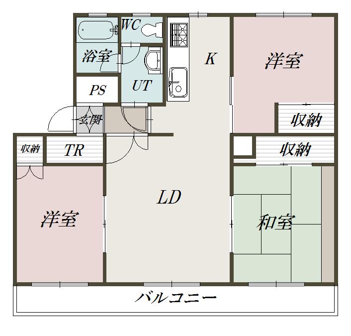 テレパレス旭川春光Ⅲ343間取図