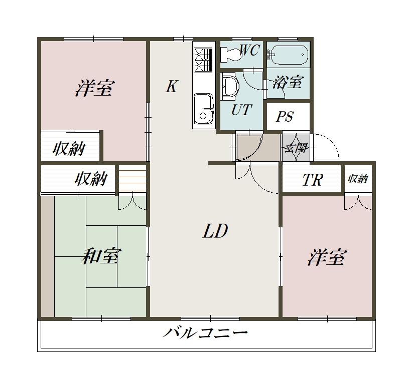 テレパレス旭川春光Ⅰ143間取図