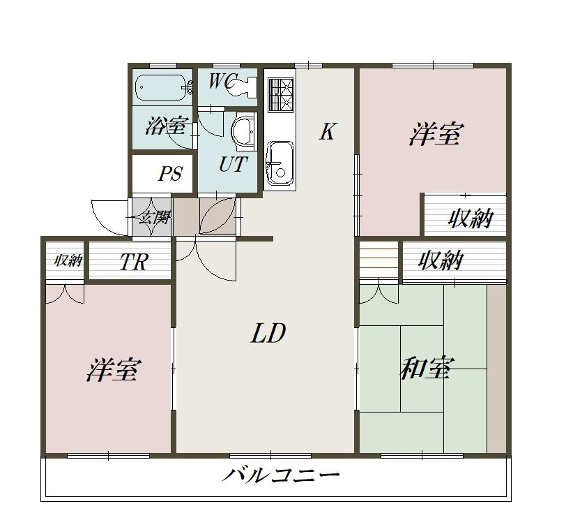テレパレス旭川春光Ⅰ132間取図