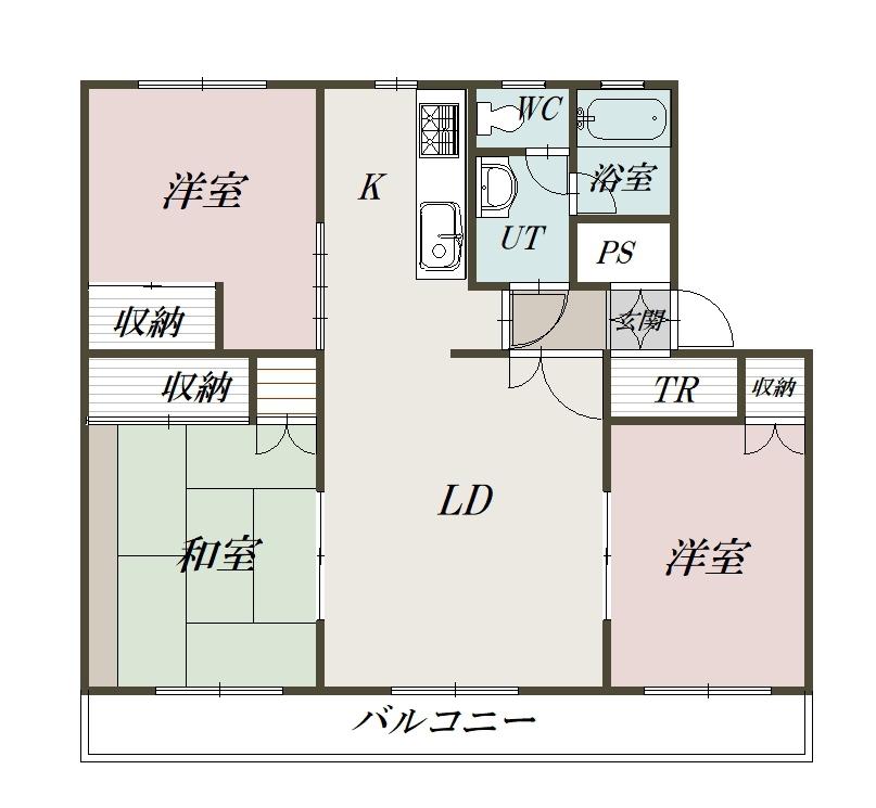 テレパレス旭川春光Ⅰ113間取図