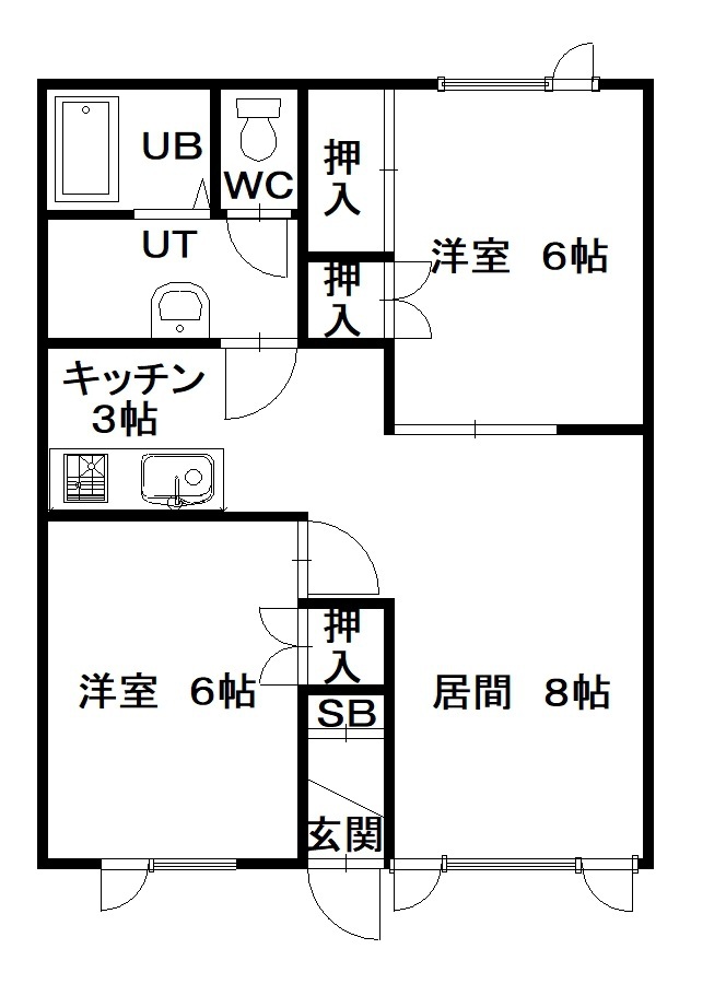 インペリアル末広弐番館102間取図