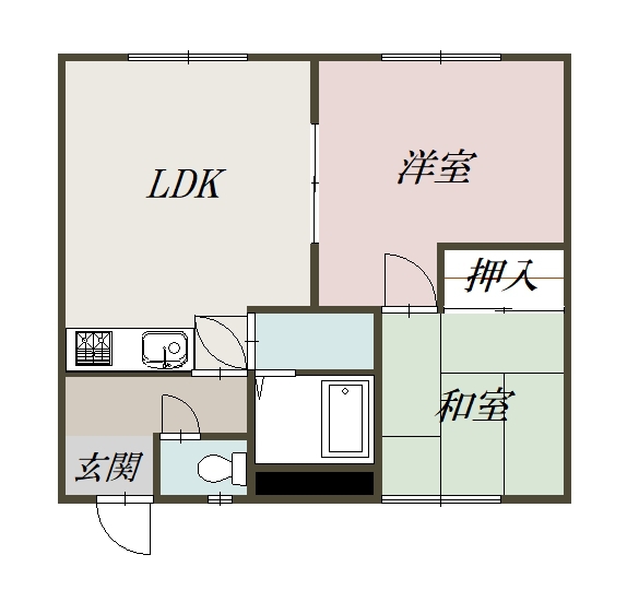 イエローハウス101間取図