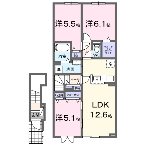 ビリーブグット　Ⅷ202間取図