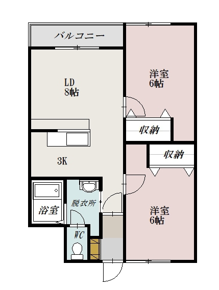 壱番館Ａ106間取図